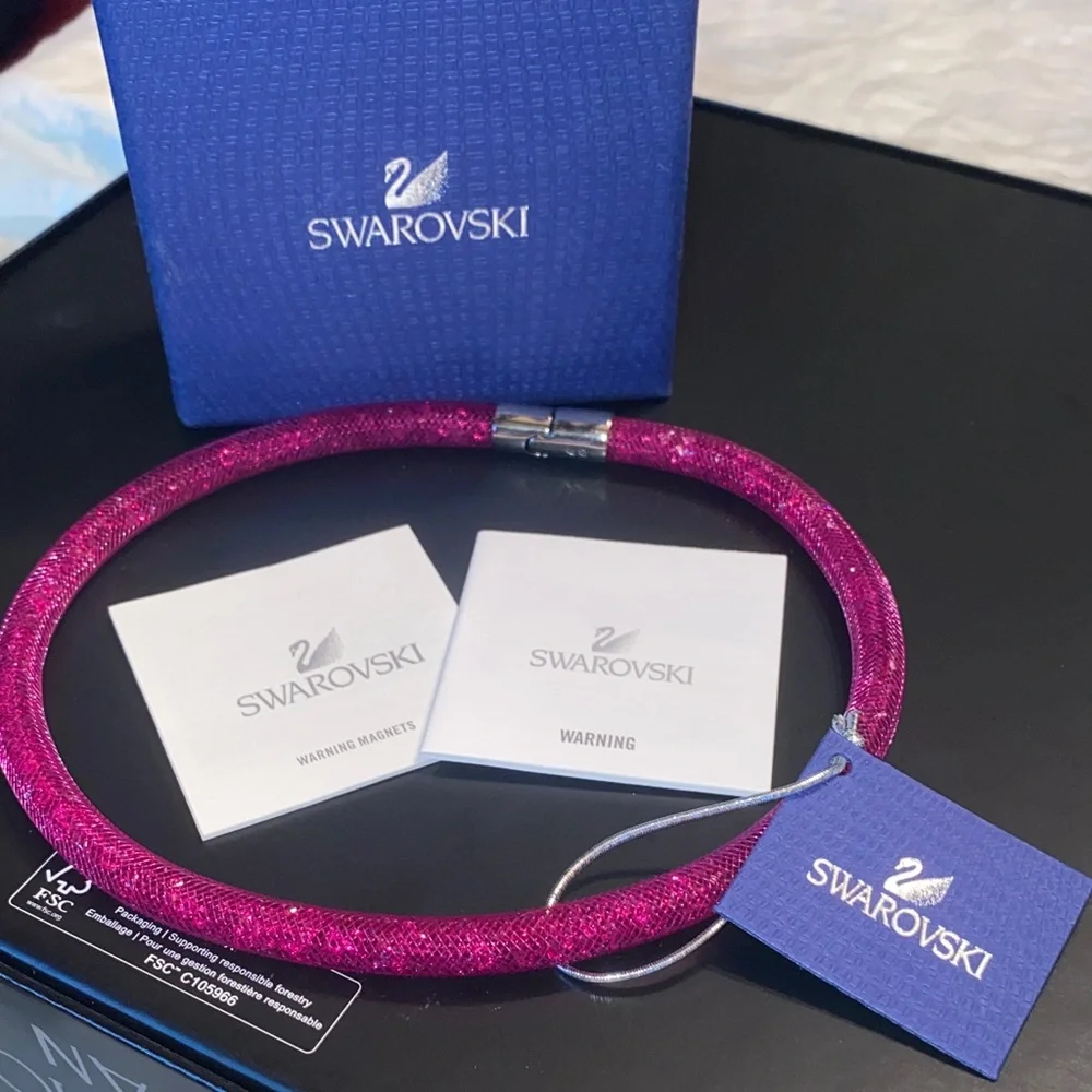 Swarovski Fuchsia Crystal choker - Picture 1 of 5